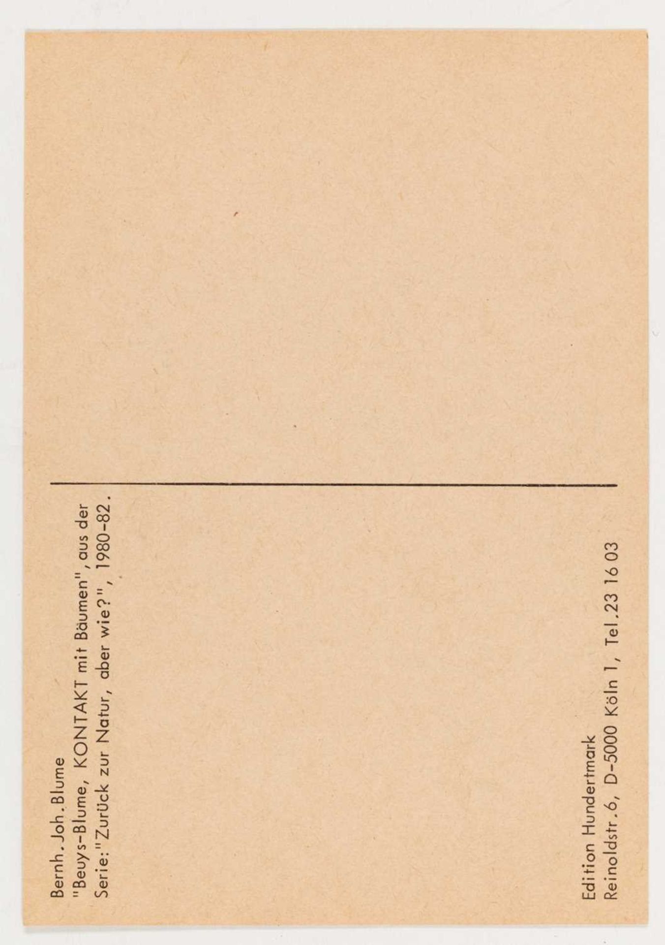 Joseph Beuys (1921 Krefeld - Düsseldorf 1986) & Bernhard Blume (1937 Dortmund - Köln 2011) - Bild 5 aus 5