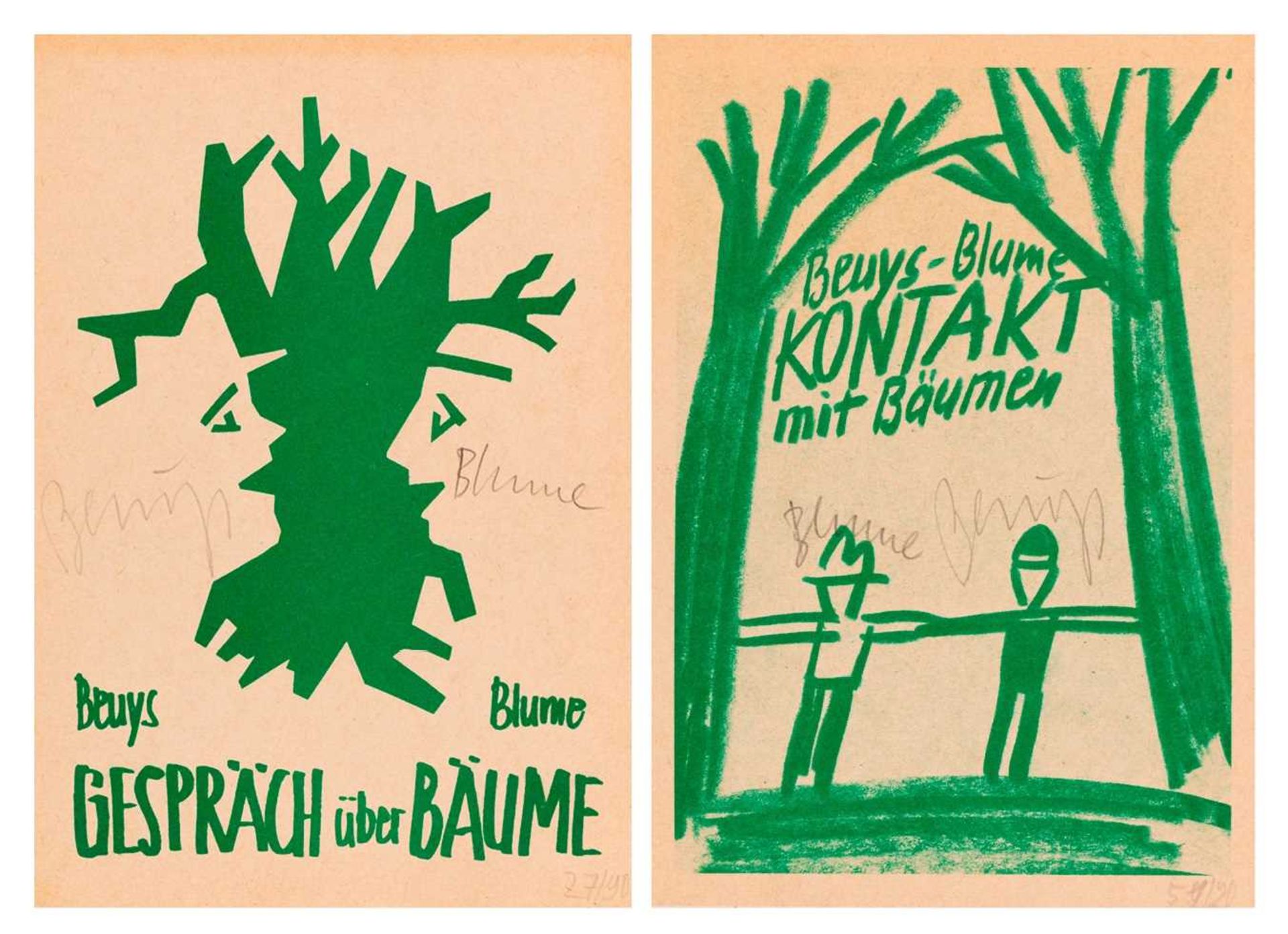 Joseph Beuys (1921 Krefeld - Düsseldorf 1986) & Bernhard Blume (1937 Dortmund - Köln 2011)