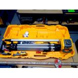SPECTRA HV101 SELF-LEVELING ROTARY LASER W/HR320 RECEIVER, TRIPOD & ROD (INCHES), W/CASE