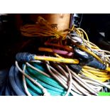 LOT - ASSORTED ELECTRICAL EXTENSION CORDS