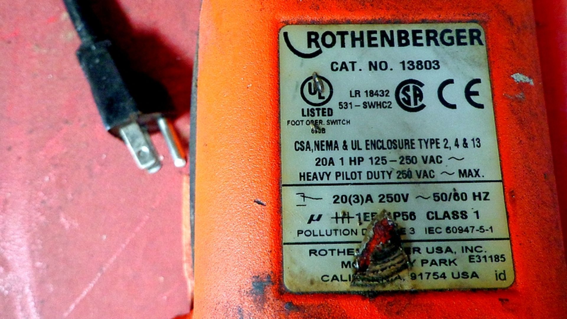 ROTHENBERGER COLLINS CLASSIC 22A PIPE THREADING MACHINE, S/N 8496 - Image 7 of 11