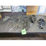 LOT ASSORTED C-CLAMPS, WELDING CLAMPS, VISE GRIP PLIERS