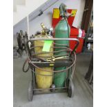 CUTTING TORCH CYLINDER CART WITH TORCHES & REGULATORS, NO CYLINDERS OWNED BY 3RD PARTY