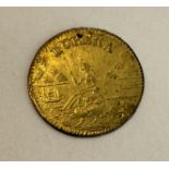 1875 CALIFORNIA GOLD COIN 1/4 $1 UNCIRCULATED