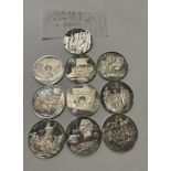 1969-FM SILVER 925 10 PIECE COIN SET