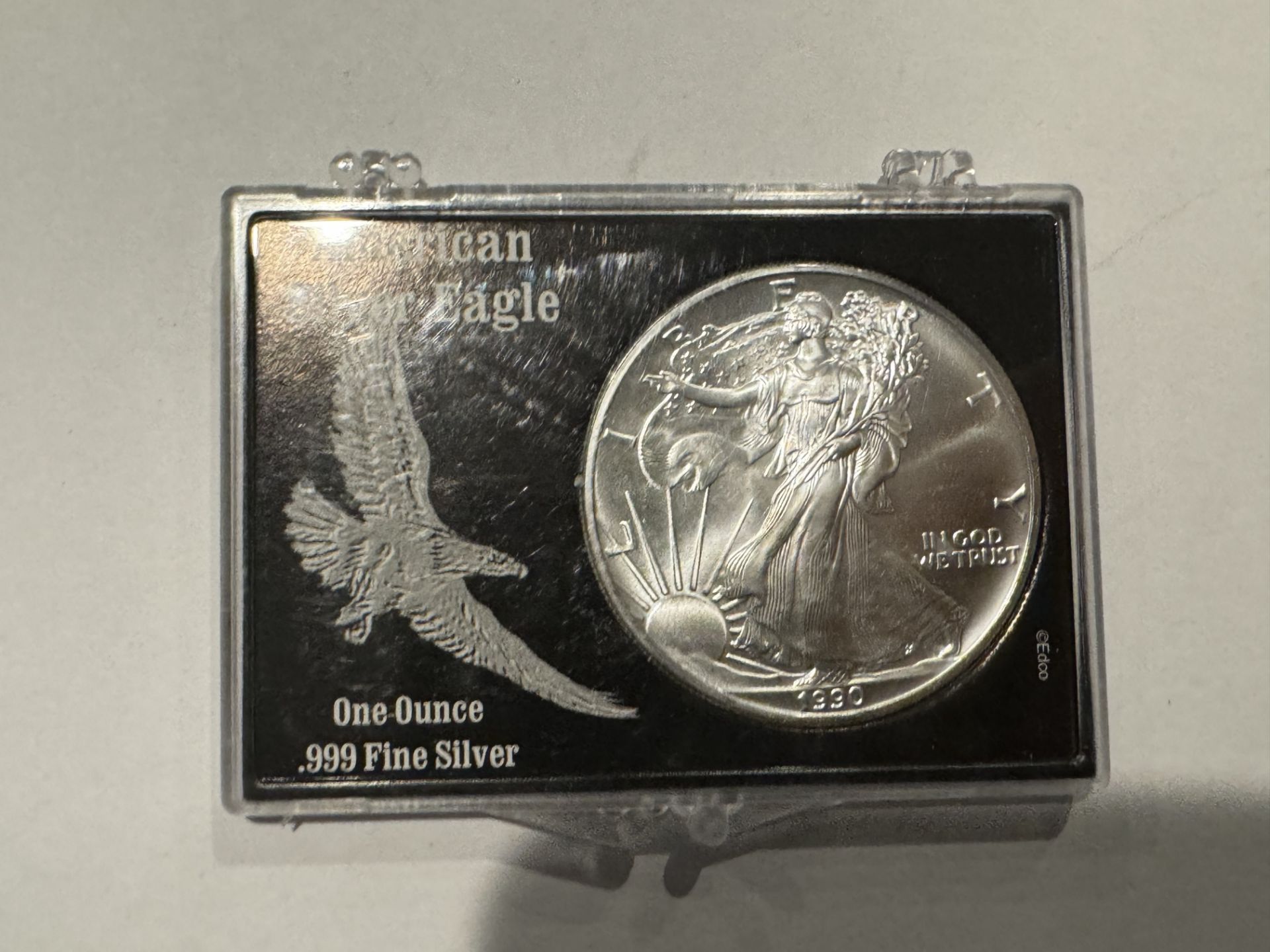 AMERICAN SILVER EAGLE COIN ONE OUNCE 1990