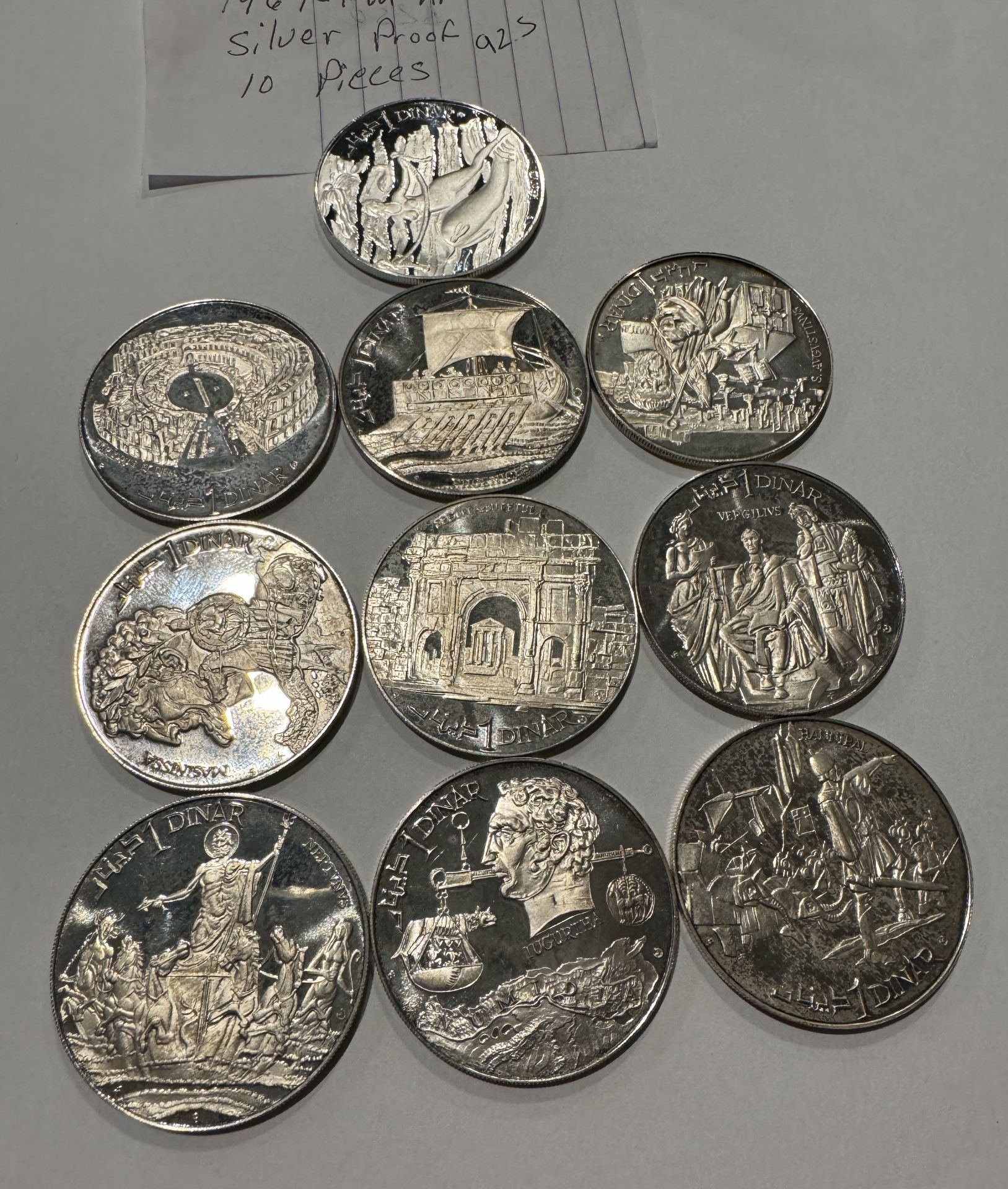 1969-FM SILVER 925 10 PIECE COIN SET - Image 2 of 3