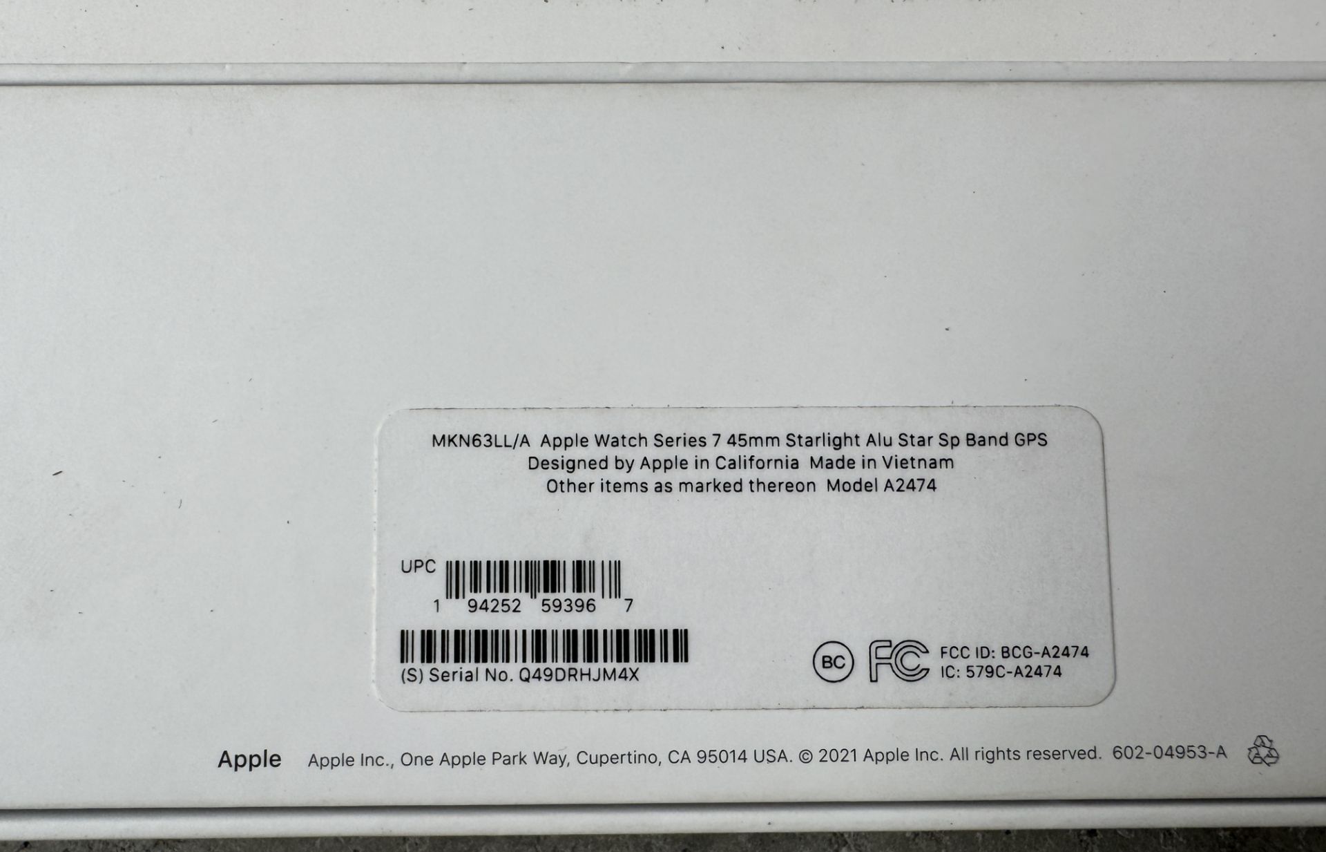 MKN63LL/A Apple Watch Series 7 45mm (FROM LOST & FOUND ) (APPLE LOCKED) FOR PARTS - Image 3 of 3