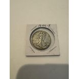 US Half-dollar silver coin 1944