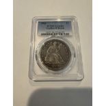 1863 $1 PCGS Genuine Graffiti-VF Detail