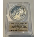 2020-P FIRST DAY OF ISSUE PCGS GRADED BASKETBALL HALL OF FAME JERRY WEST COIN