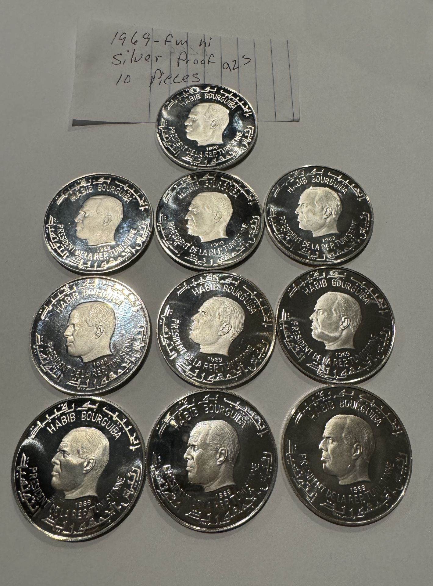 1969-FM SILVER 925 10 PIECE COIN SET - Image 3 of 3