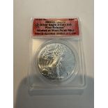 2013 (W) S$1 ANACS - MS70 Silver Eagle 2-Coin Set