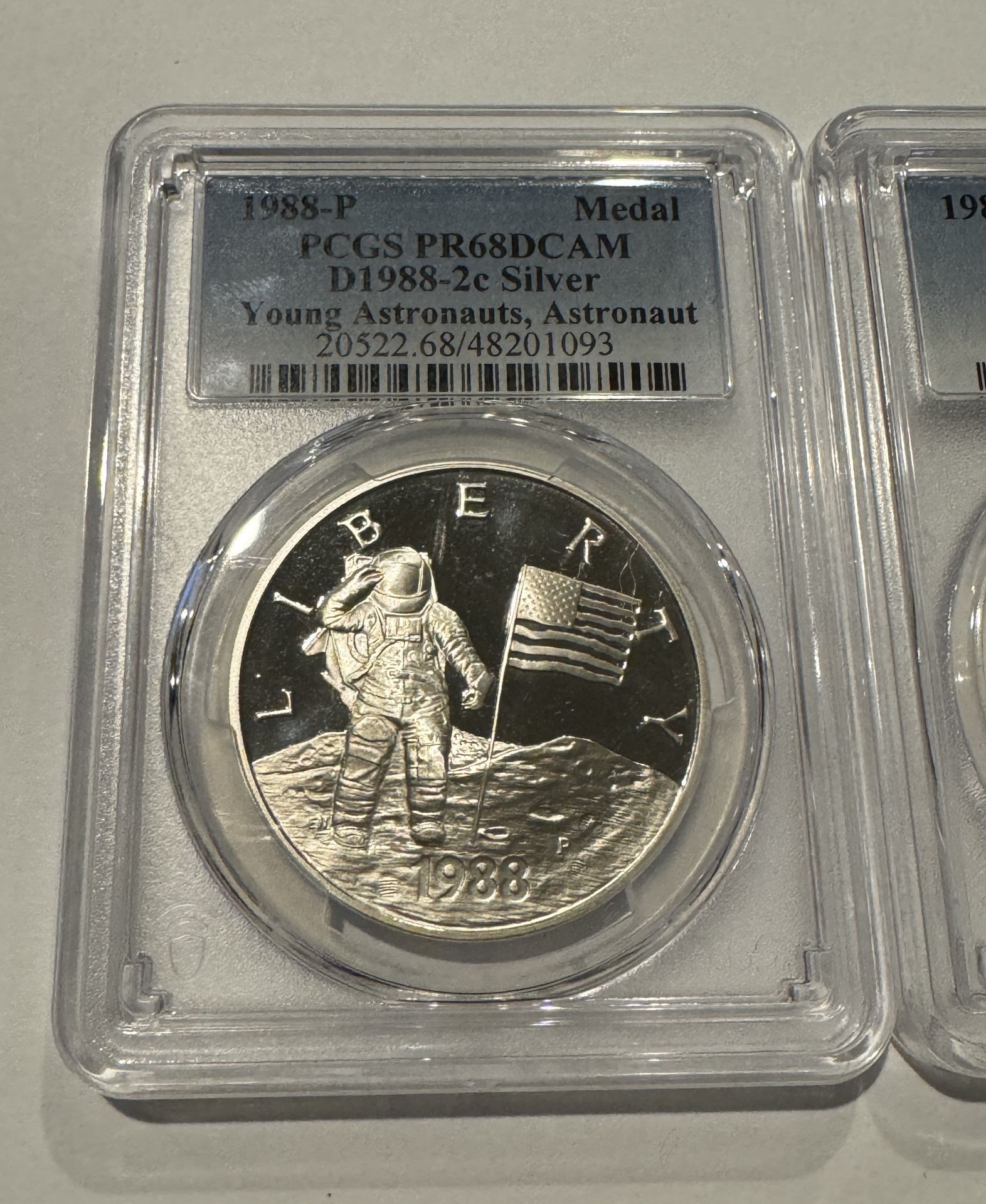 1988 Young Astronauts America In Space 3 Coin Set Gold & Silver Space Shuttle - Image 5 of 6
