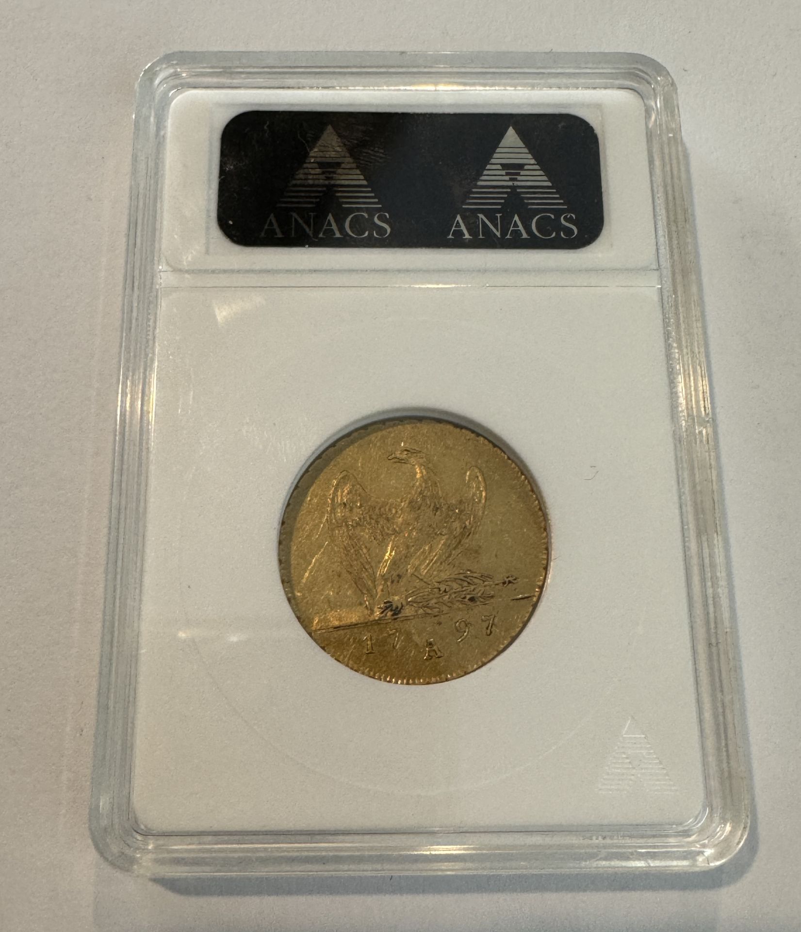 GOLD COIN 1797-A 1F'OR FROM GERMANY PRUSSIA ANACS GRADED AU 50 - Image 2 of 2