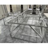 LARGE STEEL WORK TABLES (SIZES GIVEN IN DETAILS)