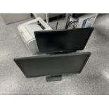 10 COMPUTER SCREENS WITH PRINTER AND OTHER POSSIBLE MIXED ITEMS