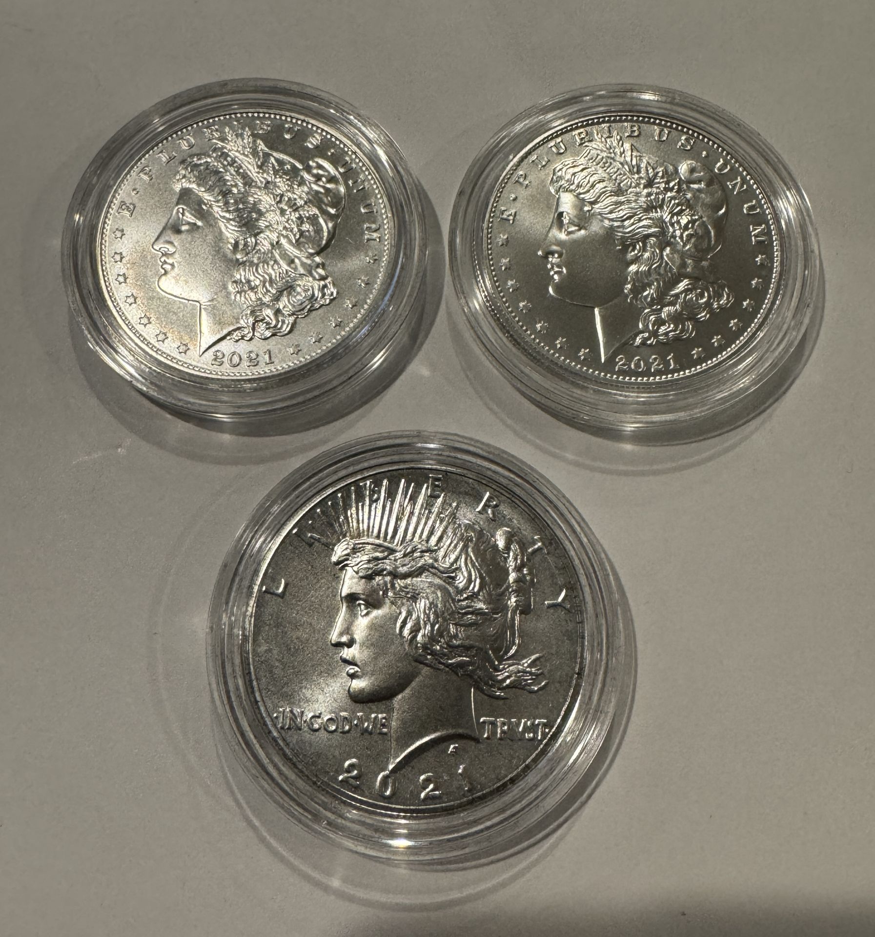 3 MODELS OF 2021 SILVER DOLLARS - Image 2 of 2