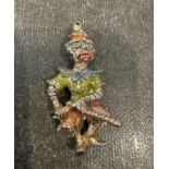 GOLD PLATED CLOWN PENDANT, ON THE HEAVY SIDE. INTERESTING PIECE