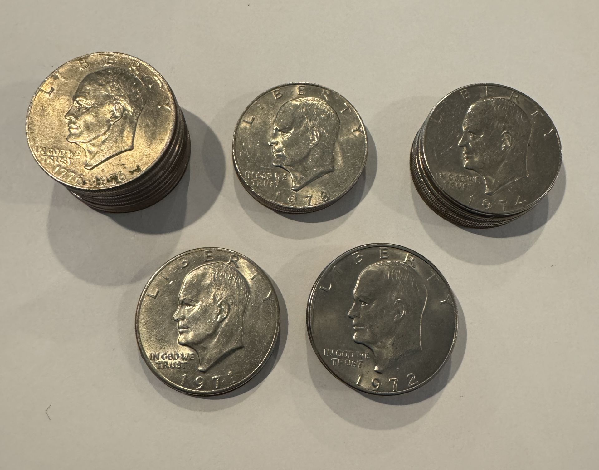 23 ONE DOLLAR COINS 1971-1978