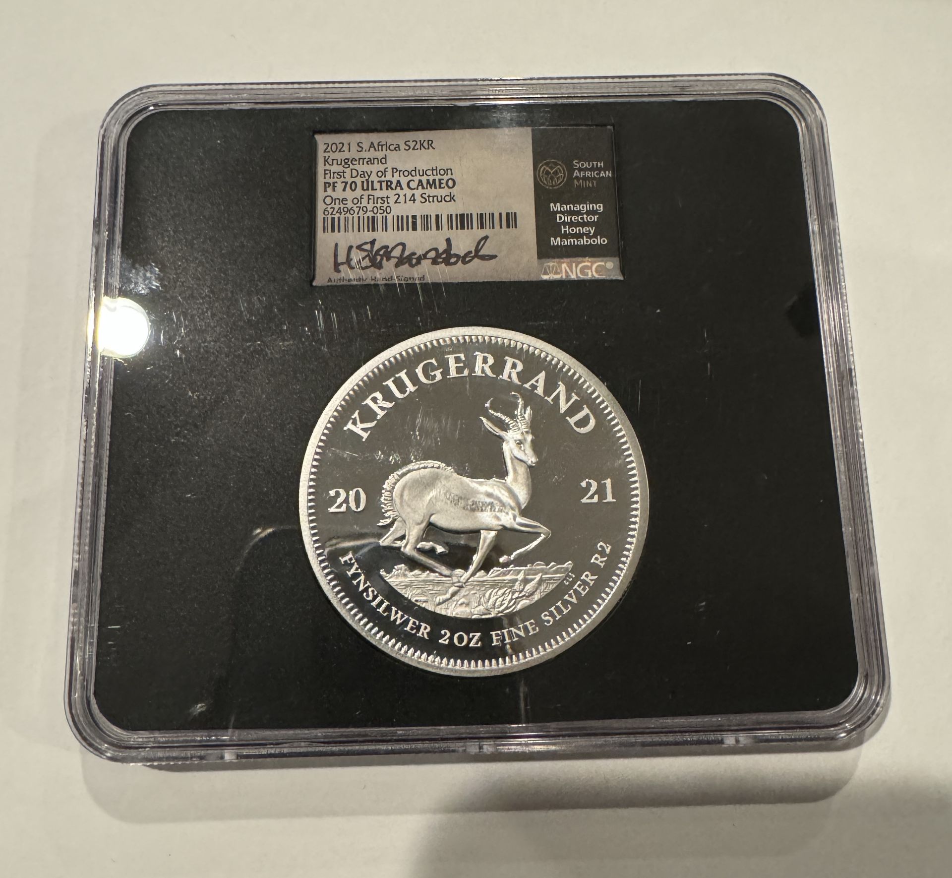 2021 S AFRICA KRUGERRAND 2oz SILVER COIN