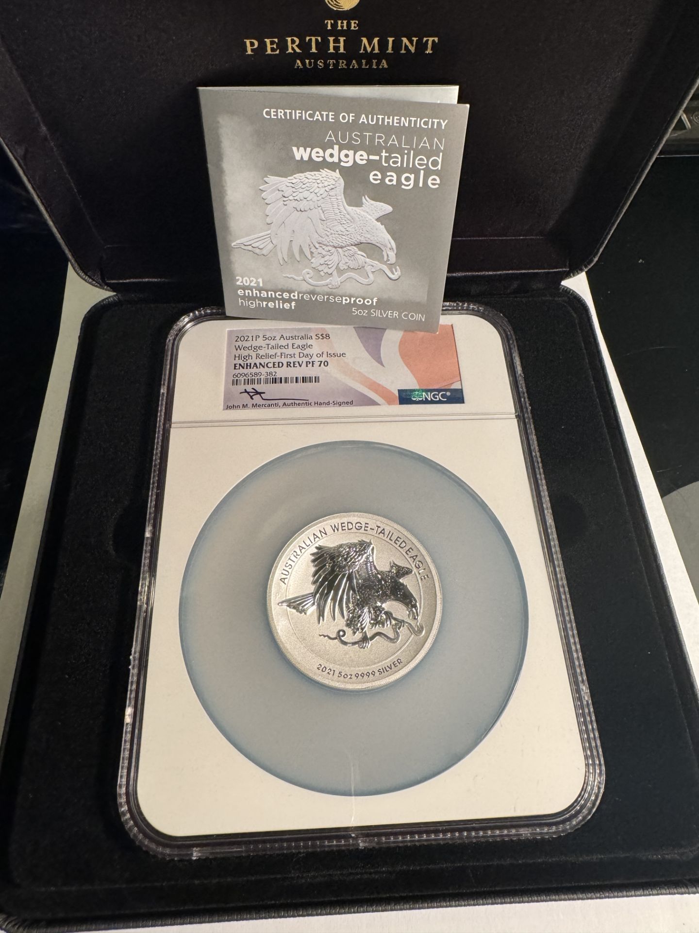 2021P 5oz Australla S$8 Wedge-Tailed Eagle ENHANCED REV PF70