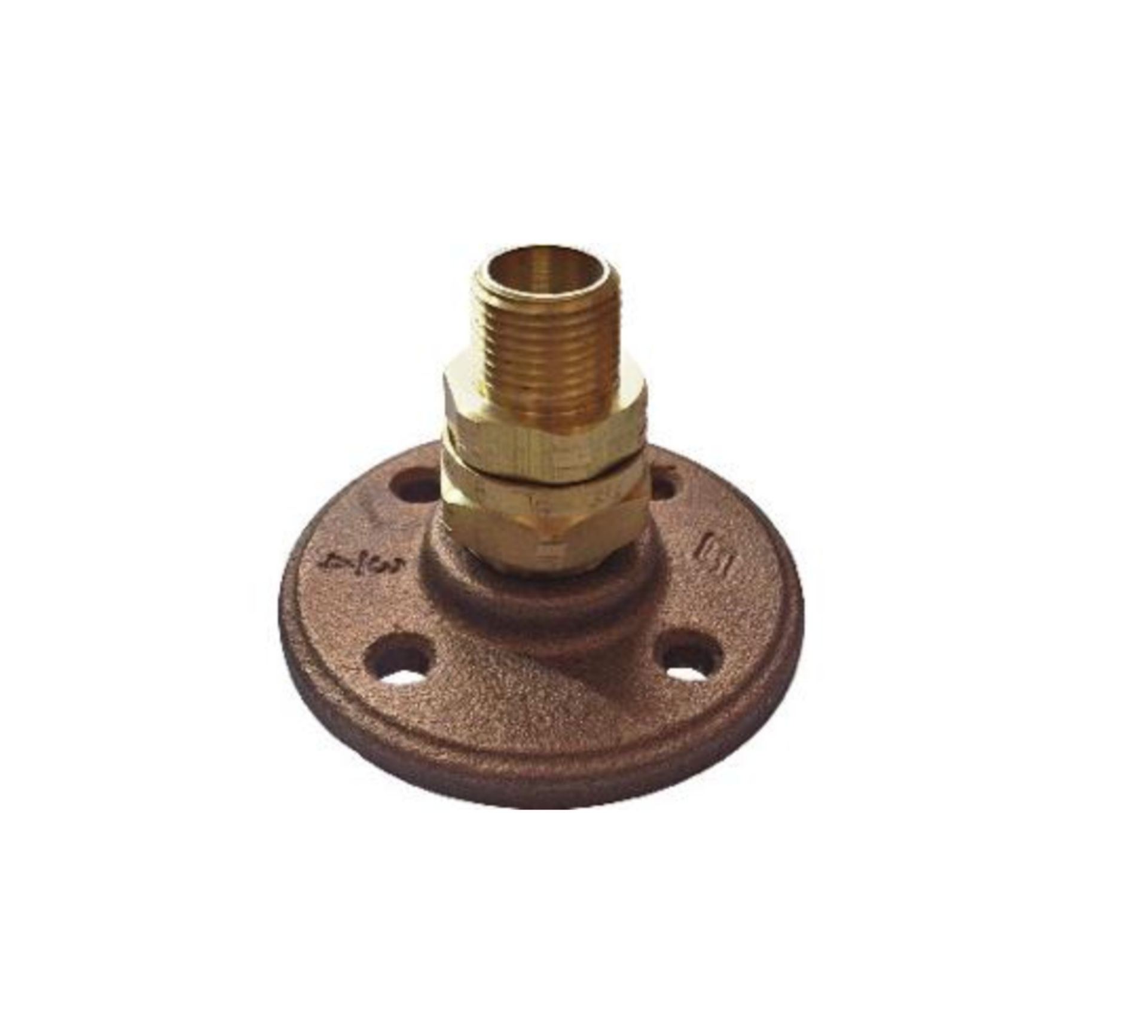 12 BRAND NEW 3/4" Termination Fitting - Round Bronze Flange Gas Fitting NEW - Image 2 of 2