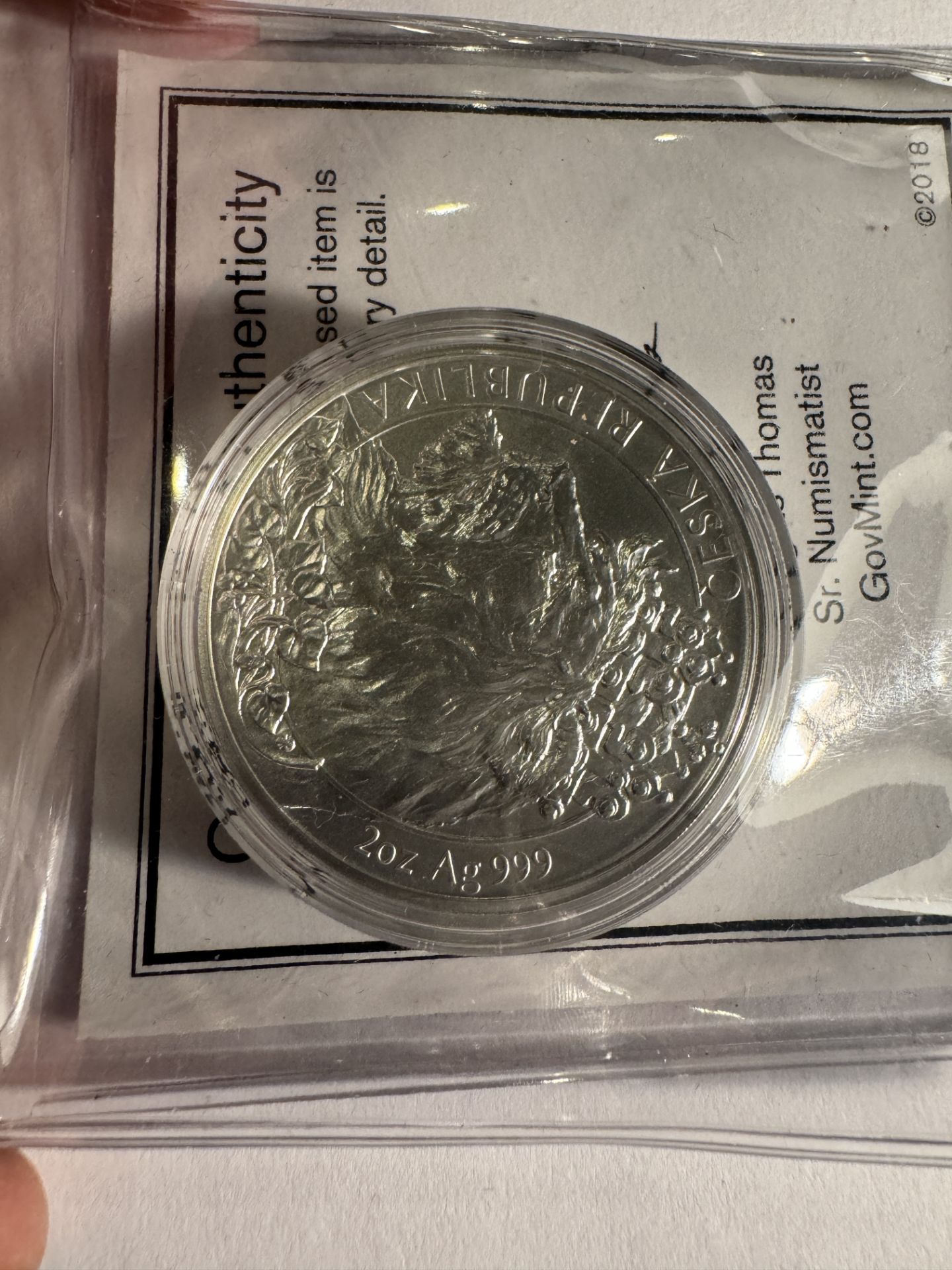 2021 2oz SILVER PIECE CESKA REPUBLIC