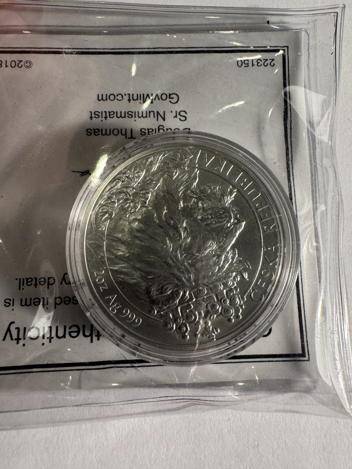 2021 2oz SILVER PIECE CESKA REPUBLIC