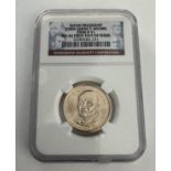 SIXTH PRESIDENT QUINCY ADAMS 2008 $1 DAY OF ISSUE NGC GRADED