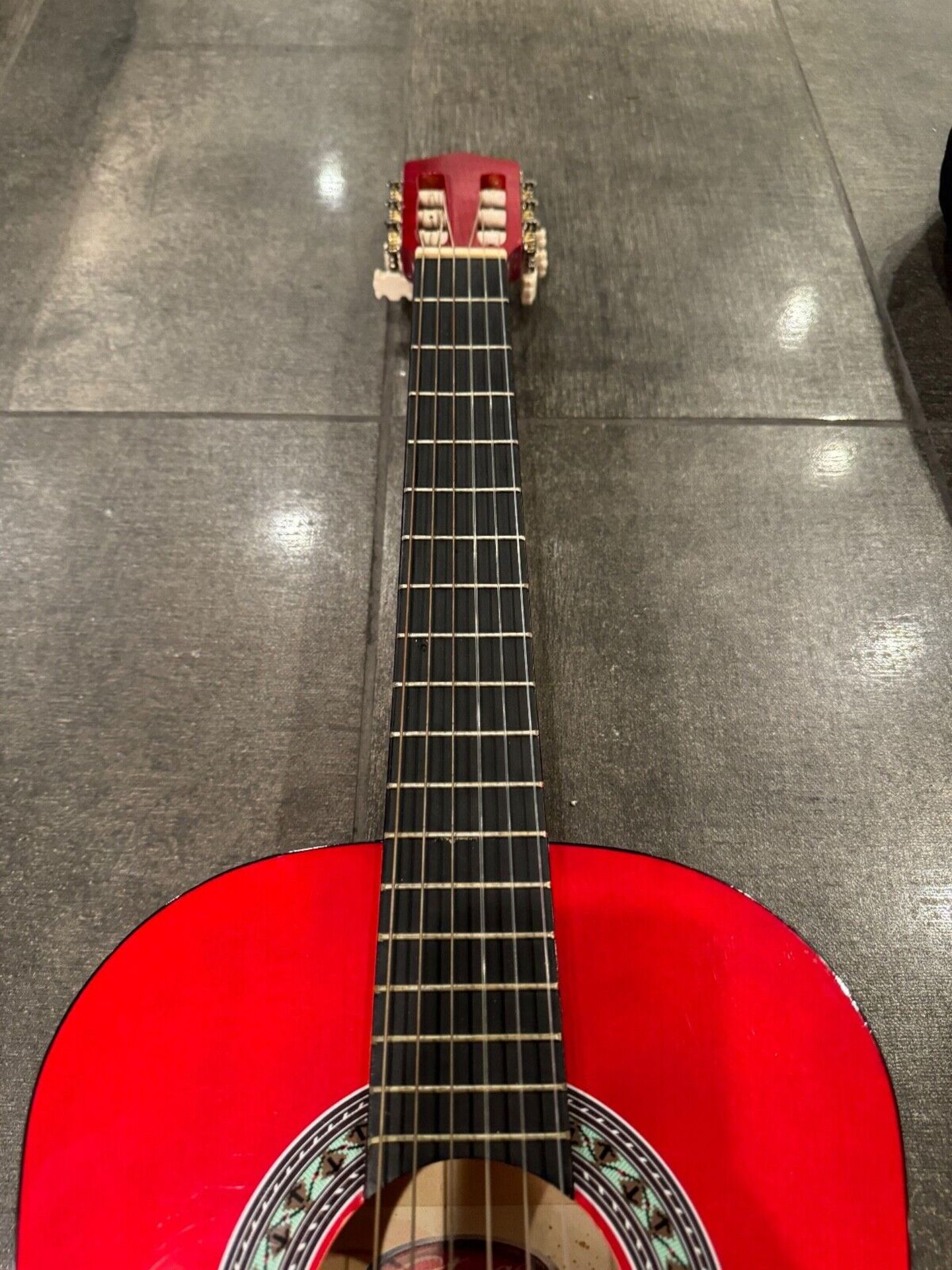 Stagg Handmade Classical Guitar Model C530 TR RED + Case + Profile PT-500 Tuner - Image 3 of 5