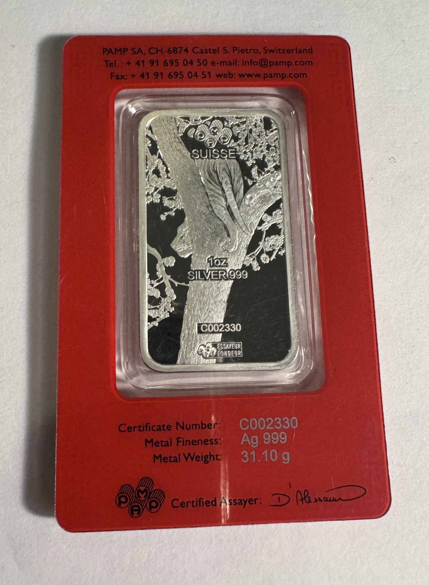 LUNAR CALENDAR SERIES TIGER 1oz SILVER 999 - Image 2 of 2