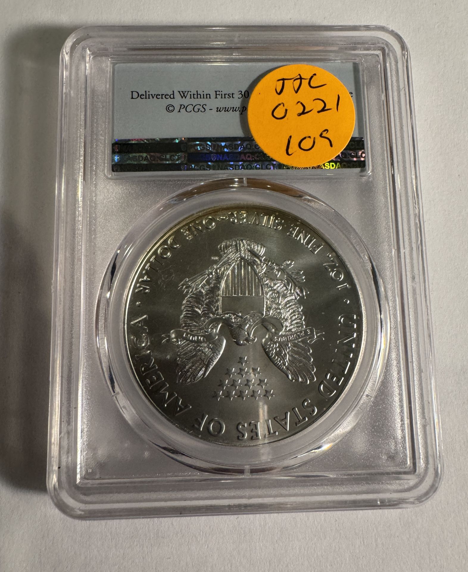 2016 $1 Silver Eagle - 30th Anniversary PCGS MS70 - Image 2 of 2
