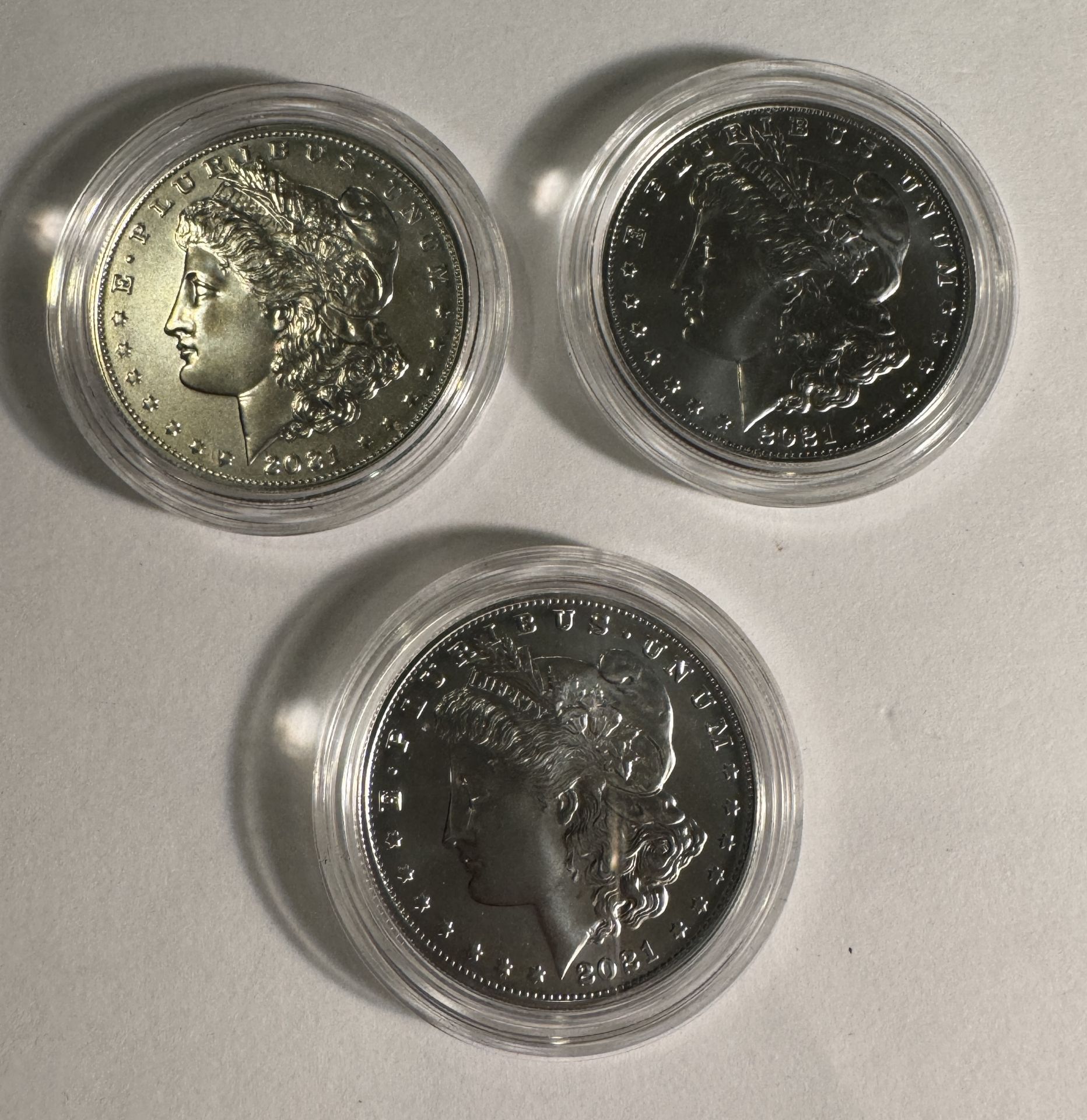 3 PCS 2021 SILVER DOLLARS - Image 2 of 2