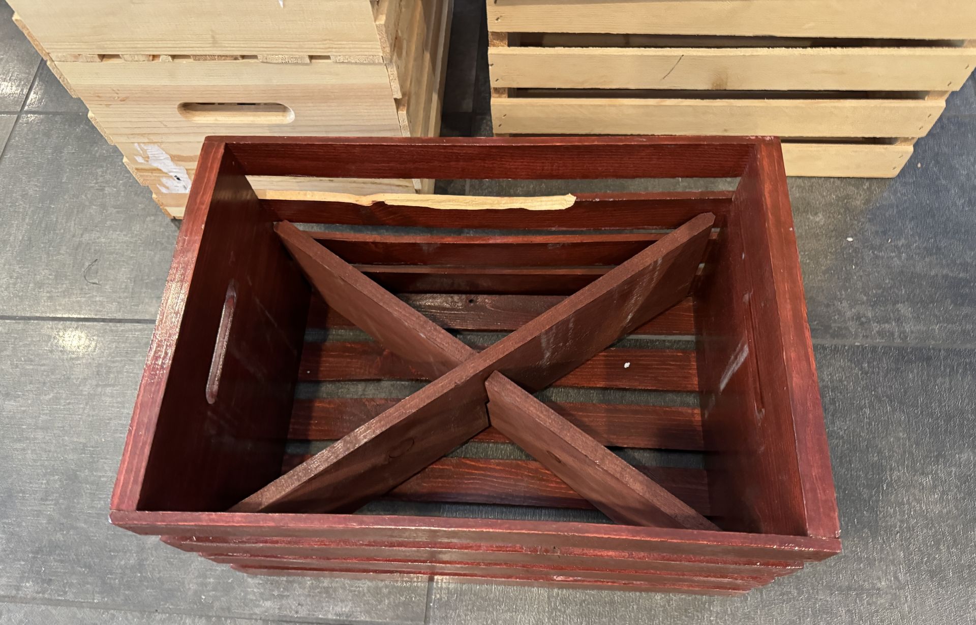 11 WOOD CRATES FOR WINE, STORAGE ETC - Image 2 of 4