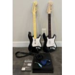 UNTESTED PLAYSTATION UNIT WITH 2 GUITAR HERO PLAYSTATION GUITARS