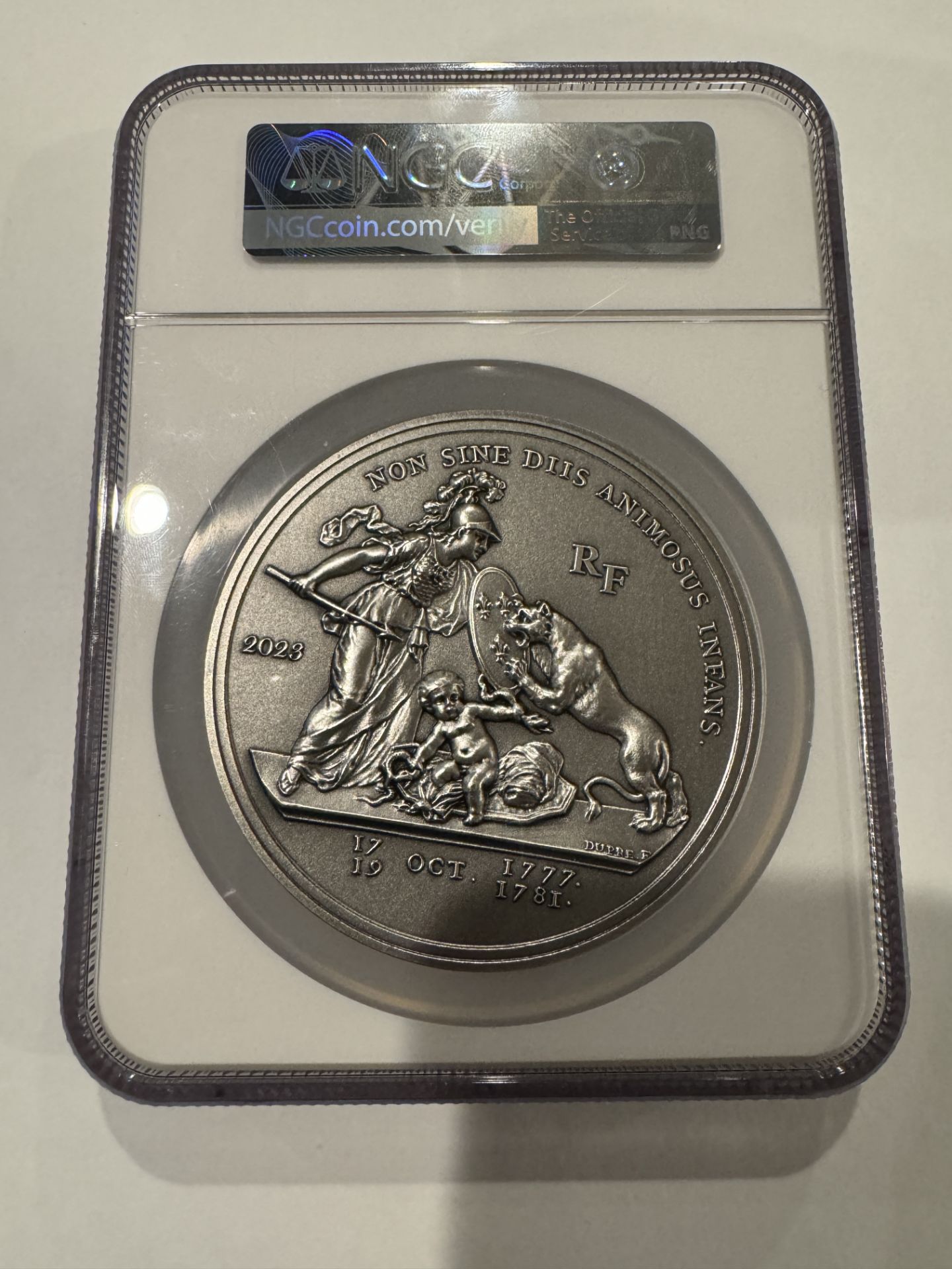 $2000 Antique Finish .999 fine silver €250 coin weighs 500 grams and measures 85 mm - Bild 2 aus 2