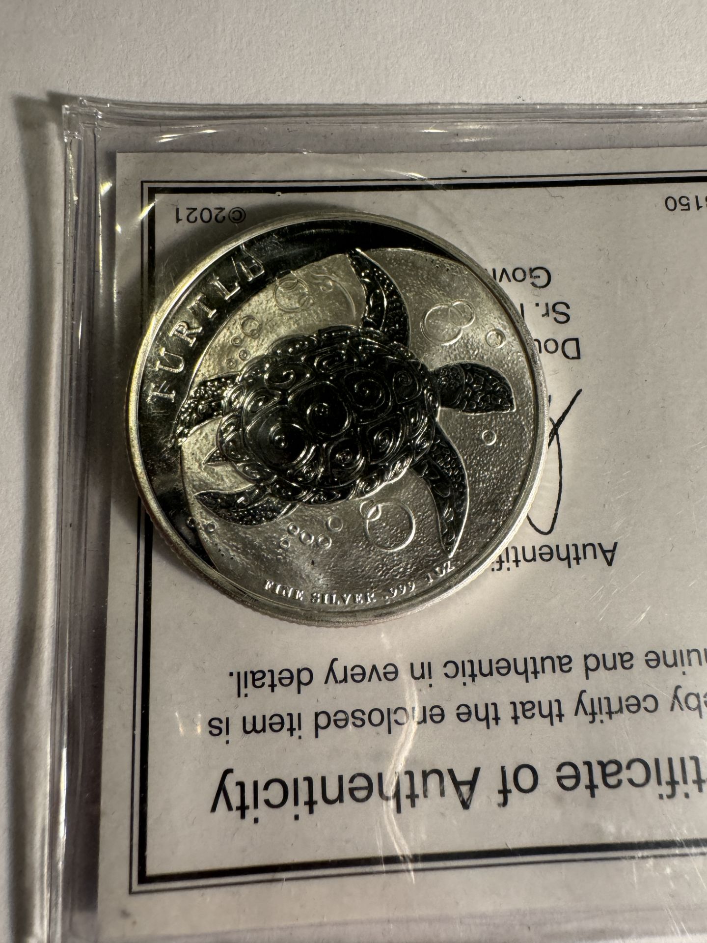 2021 1oz SILVER PIECE TURTLE NIUE