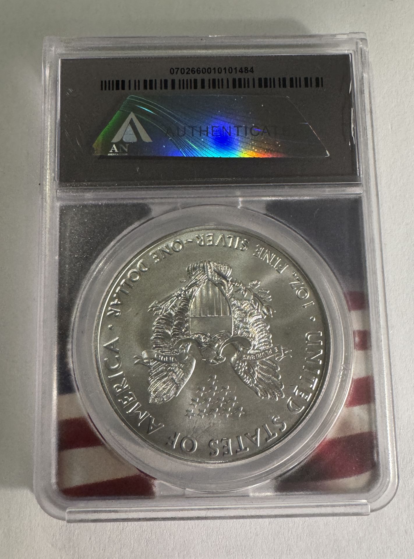 2020 S$1 ANACS MS-70 SILVER EAGLE - Image 2 of 2