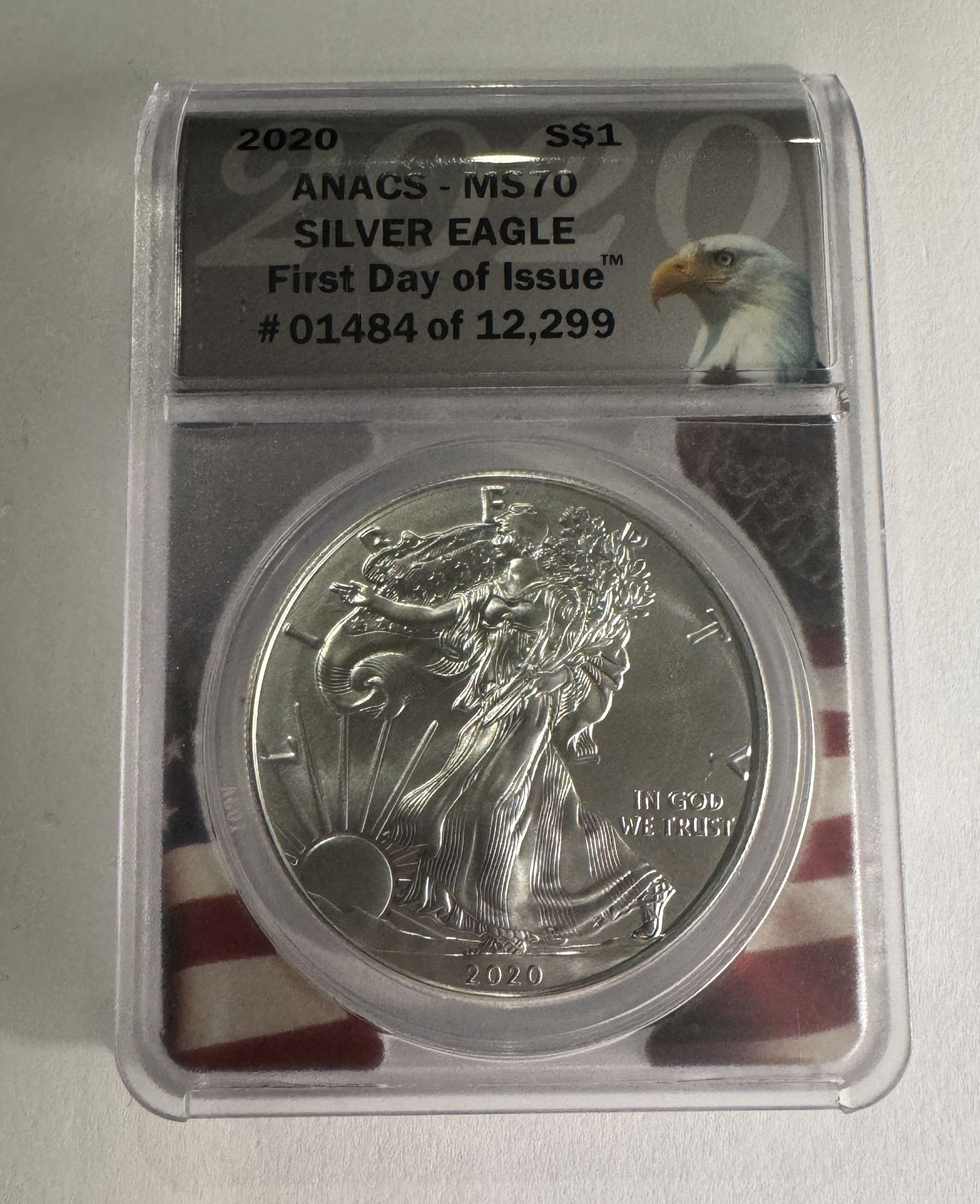 2020 S$1 ANACS MS-70 SILVER EAGLE