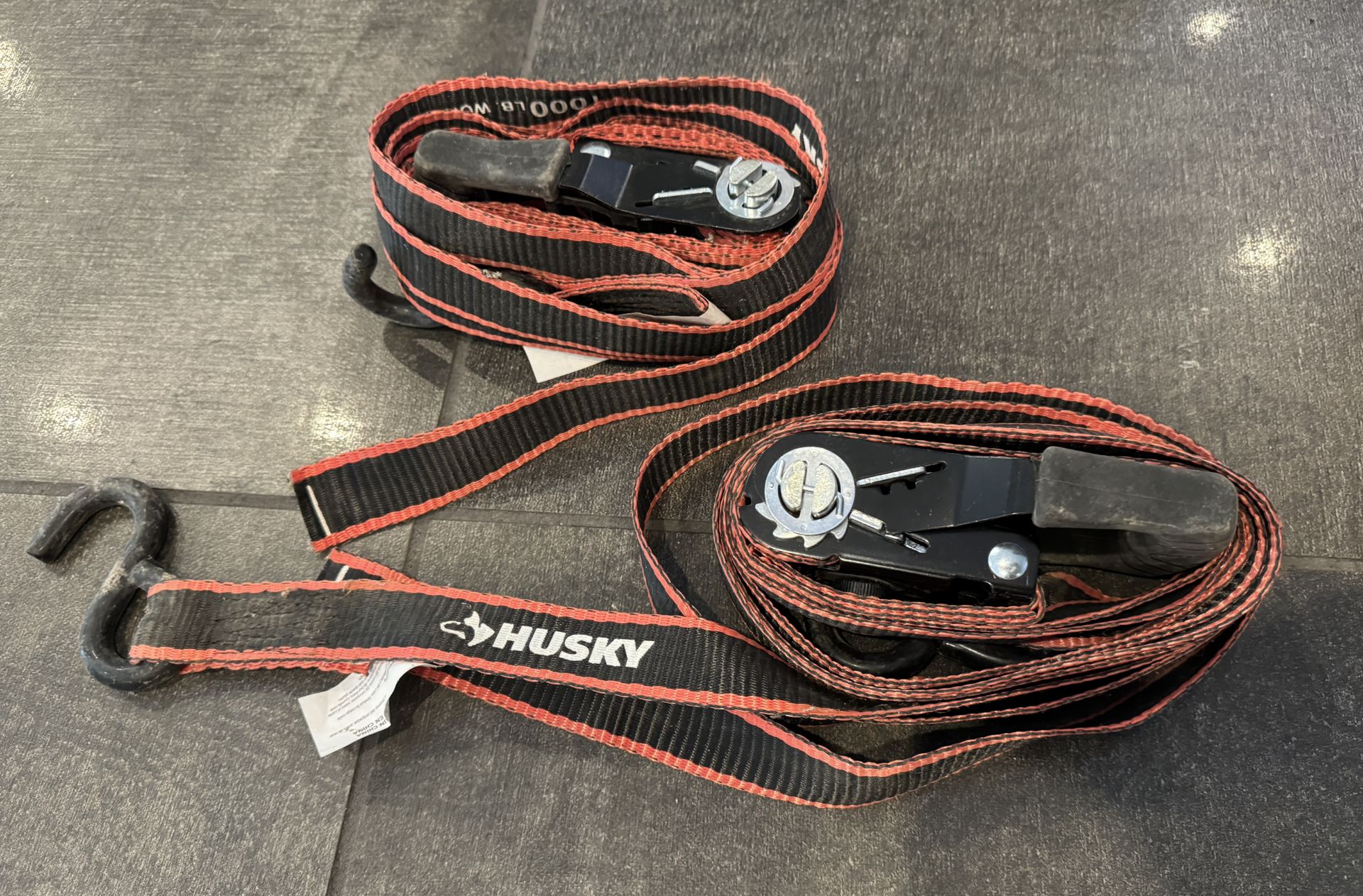 2 HUSKY 1000LB TRANSPORT STRAPS