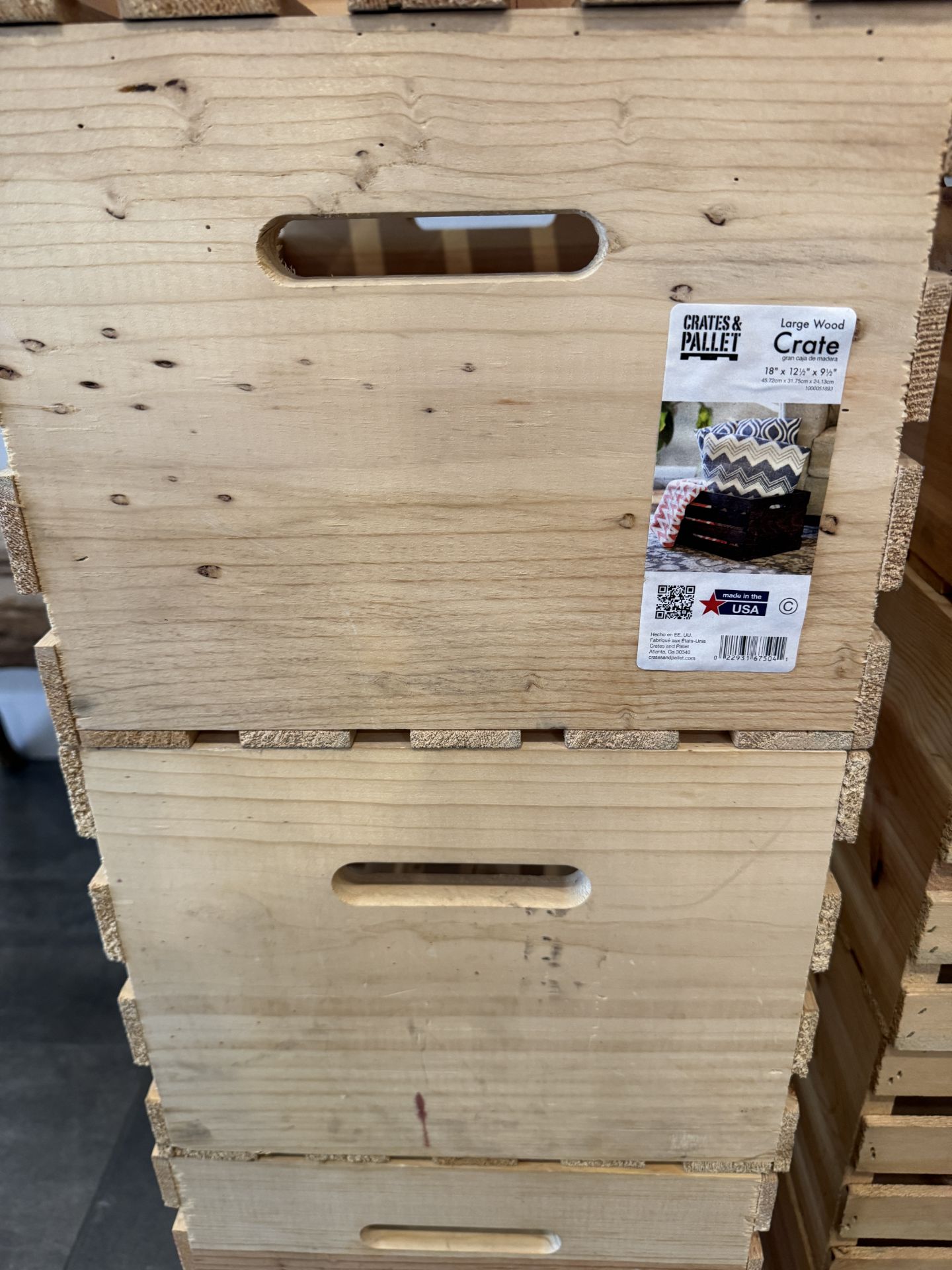 11 WOOD CRATES FOR WINE, STORAGE ETC - Image 3 of 4