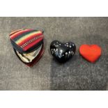 SMALL HEART POCKET BOX WITH HAND PAINTED HEART THAT CHIMES THAT FITS INSIDE