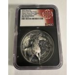 2023 Silver $2 Native Spirit War Horse MS70 ANTIQUED