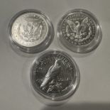 3 MODELS OF 2021 SILVER DOLLARS