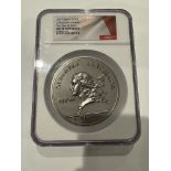 $2000 Antique Finish .999 fine silver €250 coin weighs 500 grams and measures 85 mm