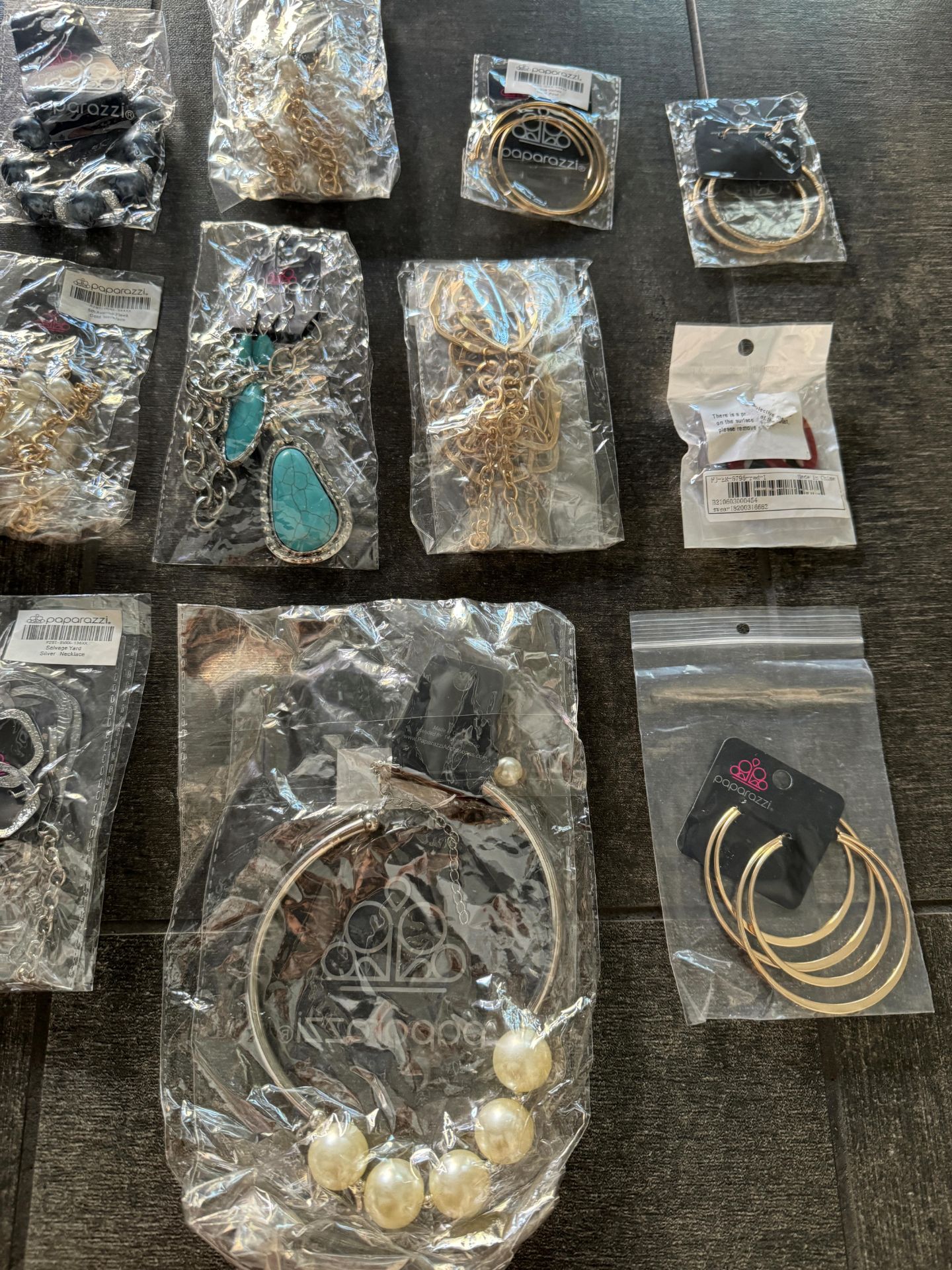 LOT OF EARRINGS AND NECKLACES - Bild 2 aus 3