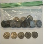 LOT OF 52 PIECES OF GREAT BRITAIN SHILLINGS COIN