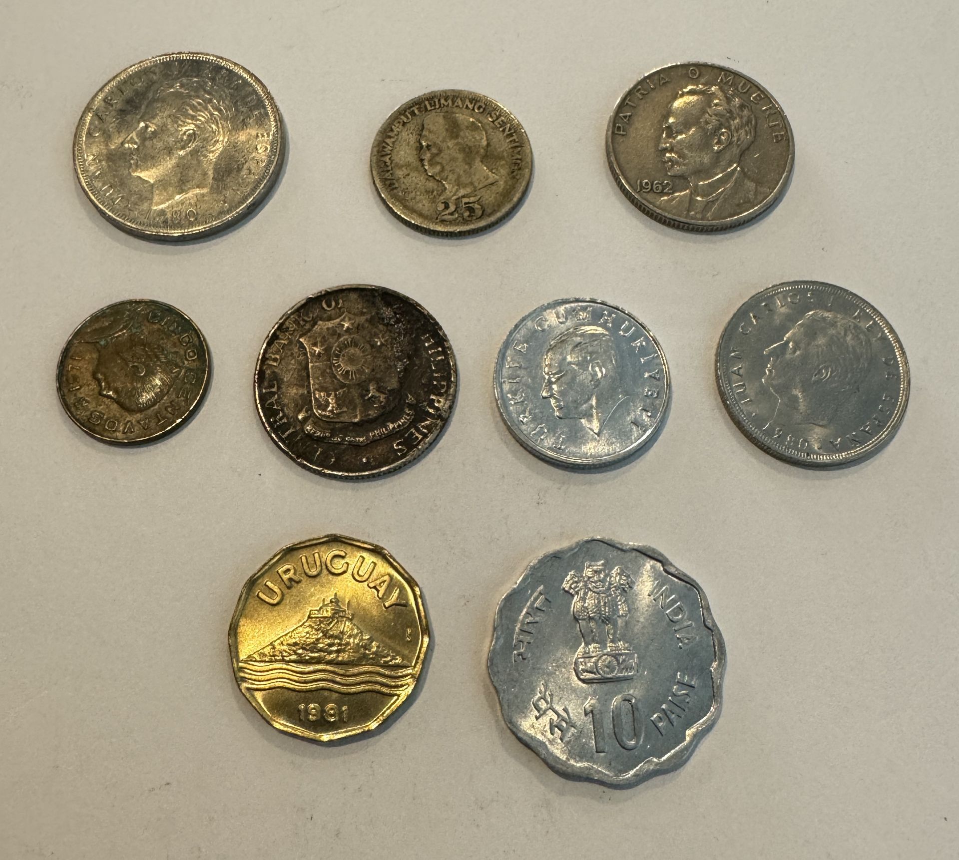 LOT OF 9 DIFFERENT VINTAGE COINS