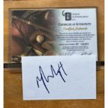 BASEBALL SIGNED CARD CERTIFIED